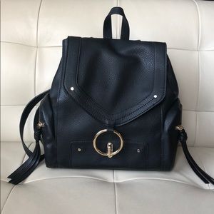 ZARA Black Pleather Convertible Backpack